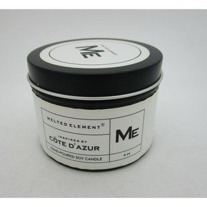 MELTED ELEMENT 100% Natural Premium Soy Jar Candle COTE D'AZUR - 6 oz
